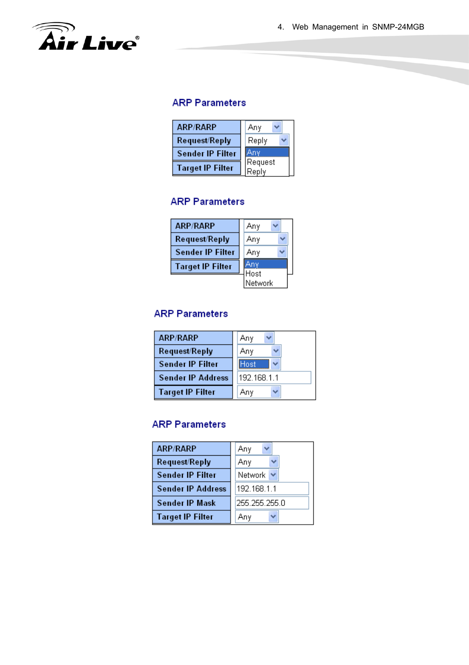 AirLive SNMP-24MGB User Manual | Page 101 / 325