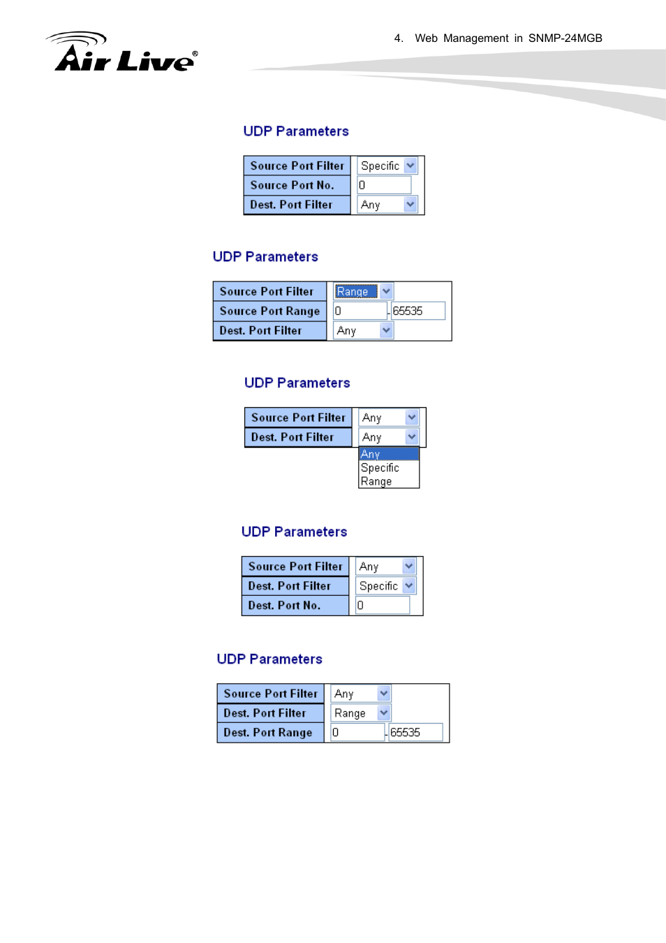 AirLive SNMP-24MGB User Manual | Page 106 / 325