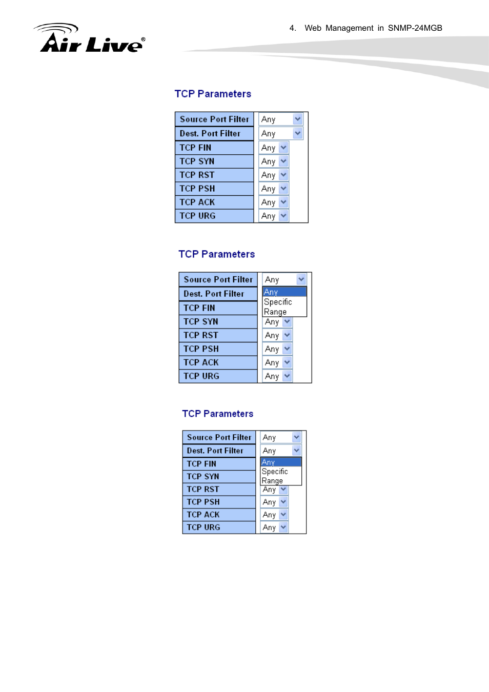 AirLive SNMP-24MGB User Manual | Page 107 / 325