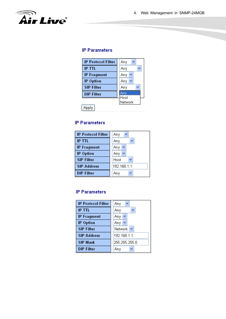 AirLive SNMP-24MGB User Manual | Page 110 / 325