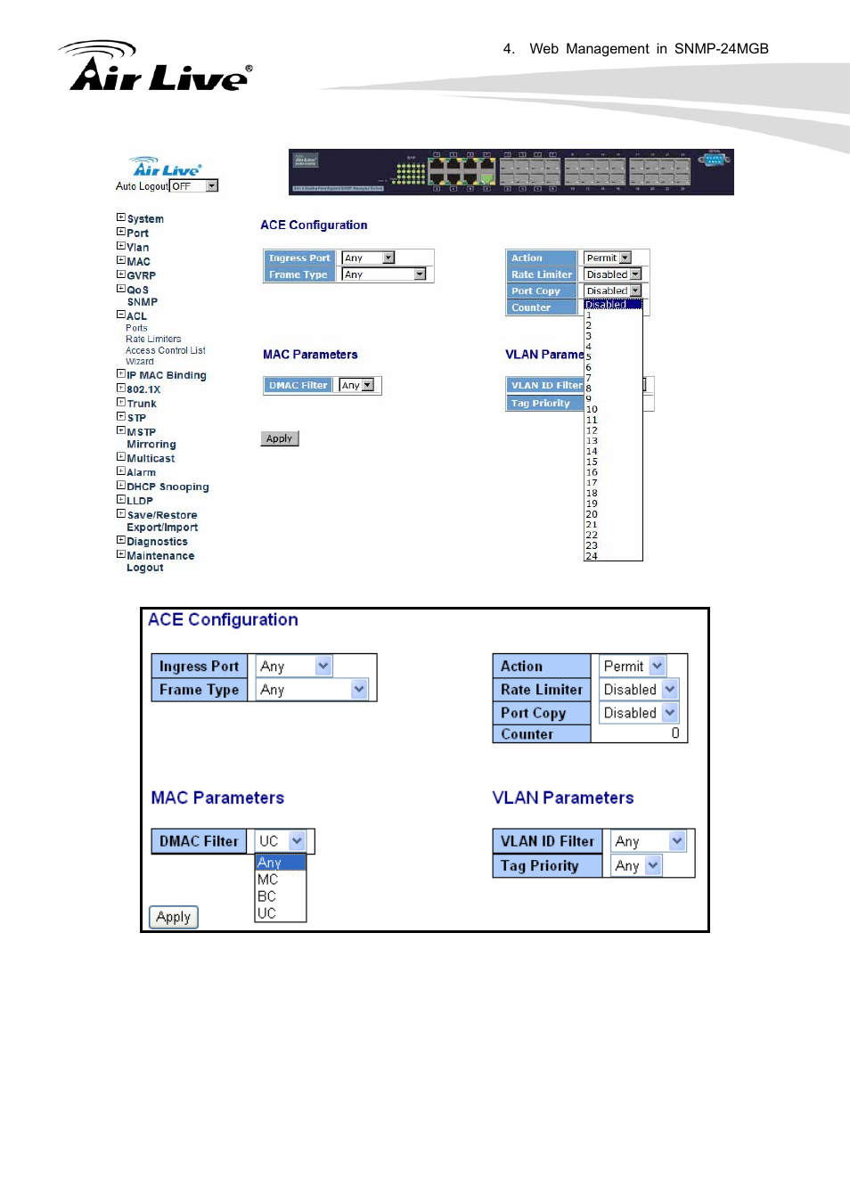 AirLive SNMP-24MGB User Manual | Page 113 / 325