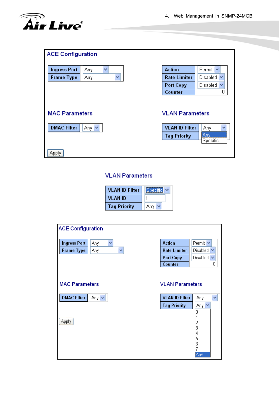 AirLive SNMP-24MGB User Manual | Page 114 / 325