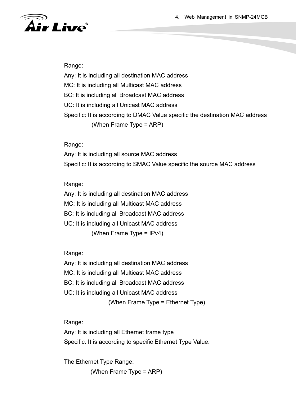 AirLive SNMP-24MGB User Manual | Page 116 / 325