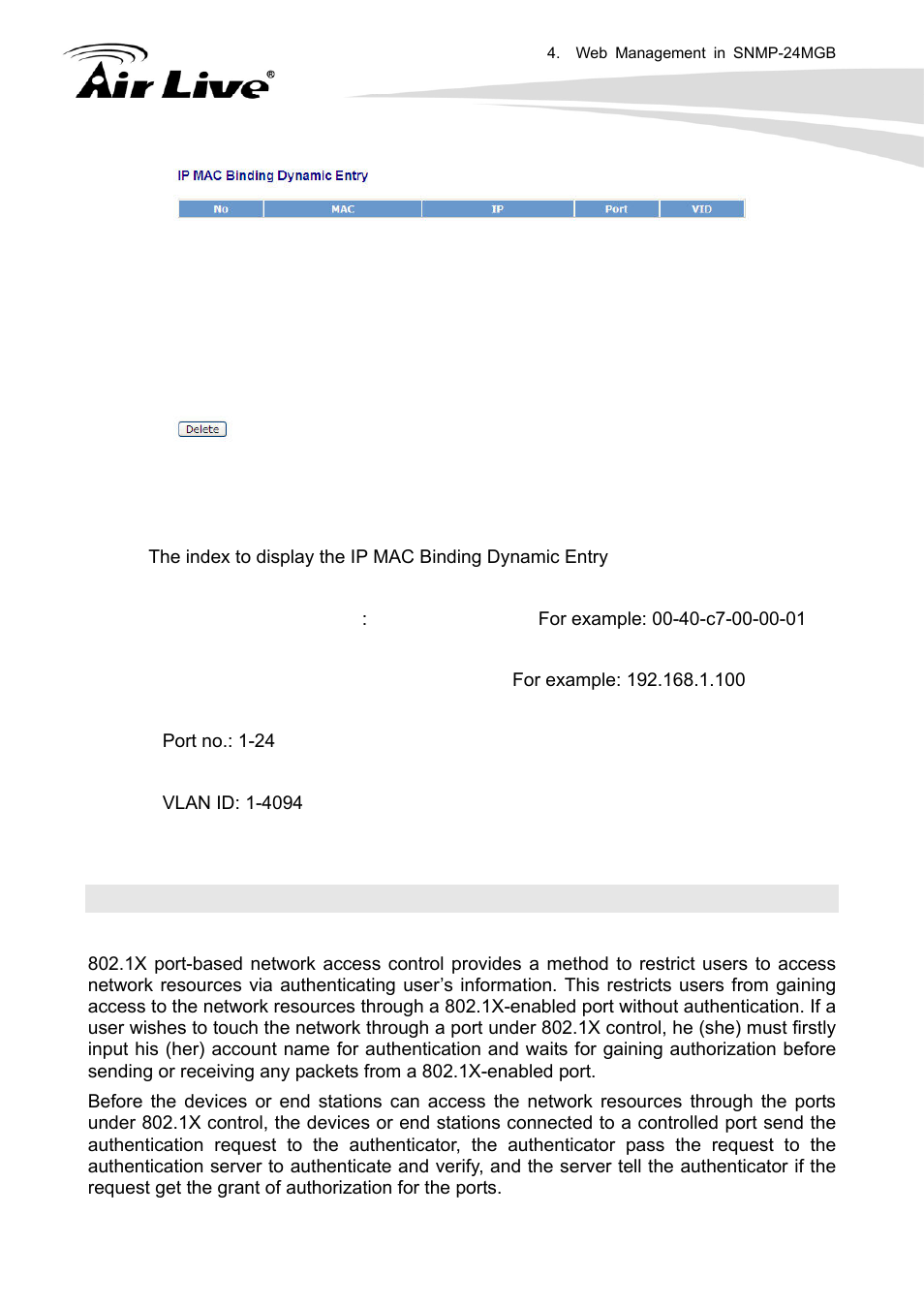 11 802.1x configuration | AirLive SNMP-24MGB User Manual | Page 136 / 325