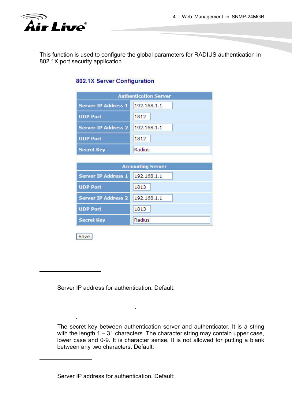 AirLive SNMP-24MGB User Manual | Page 141 / 325