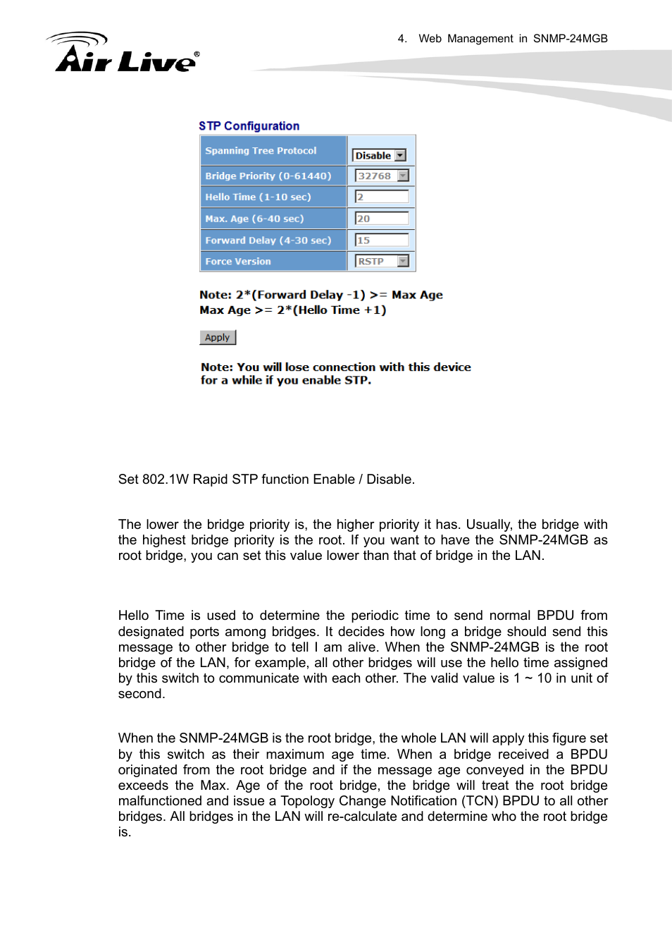 AirLive SNMP-24MGB User Manual | Page 154 / 325