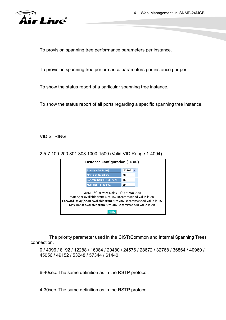 AirLive SNMP-24MGB User Manual | Page 161 / 325