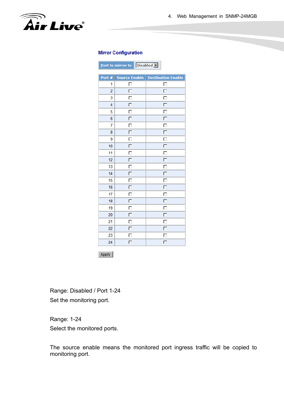 AirLive SNMP-24MGB User Manual | Page 167 / 325