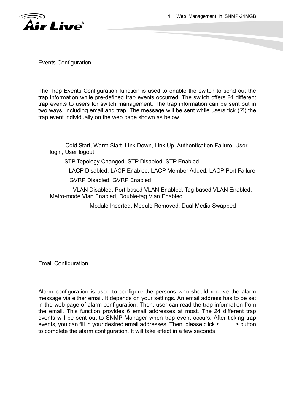 1 event | AirLive SNMP-24MGB User Manual | Page 177 / 325