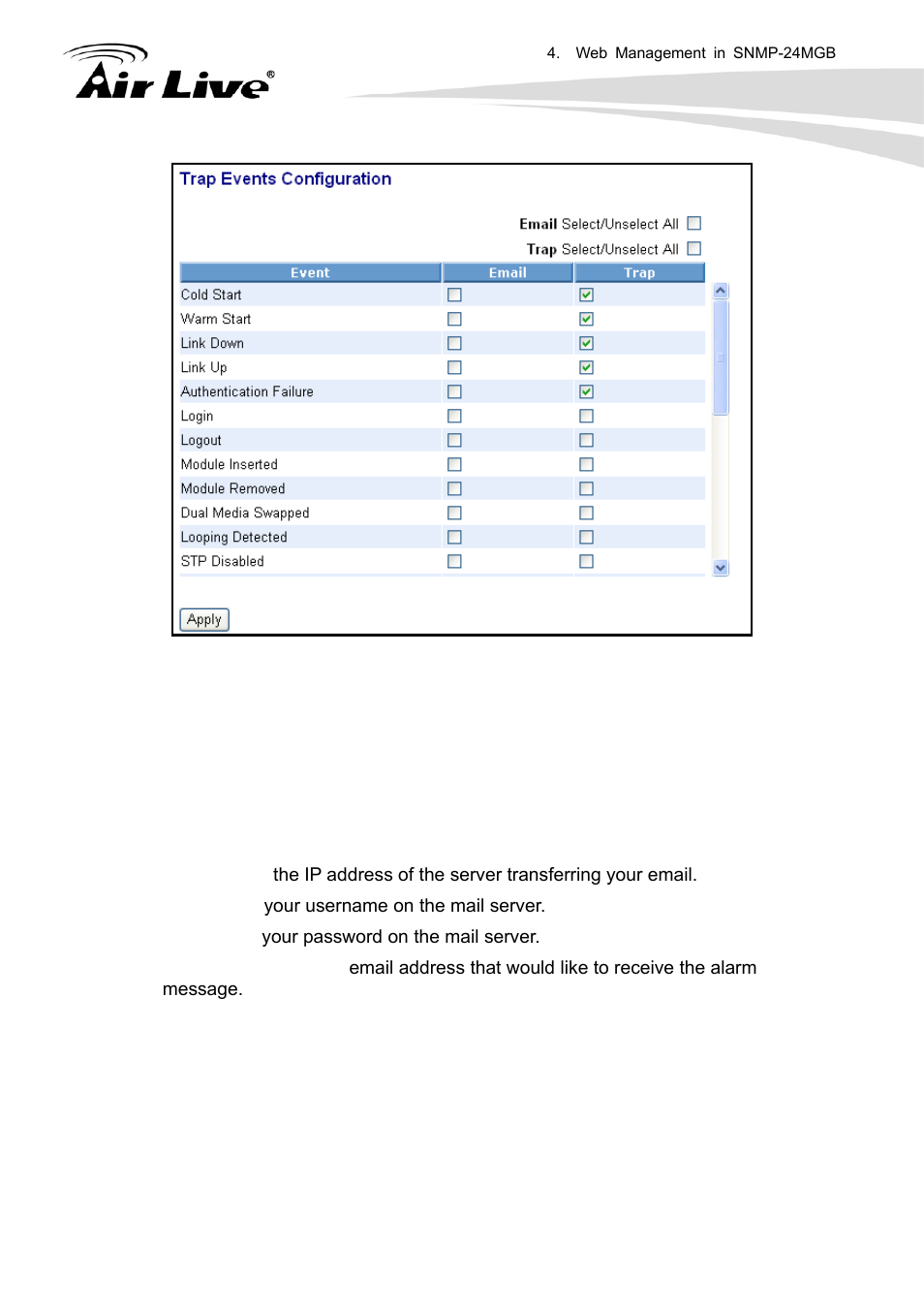 2 email | AirLive SNMP-24MGB User Manual | Page 178 / 325