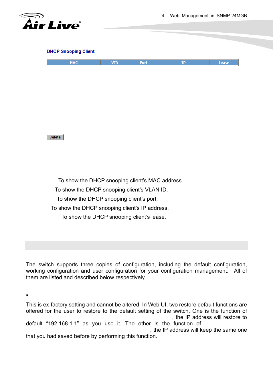 19 save / store | AirLive SNMP-24MGB User Manual | Page 182 / 325