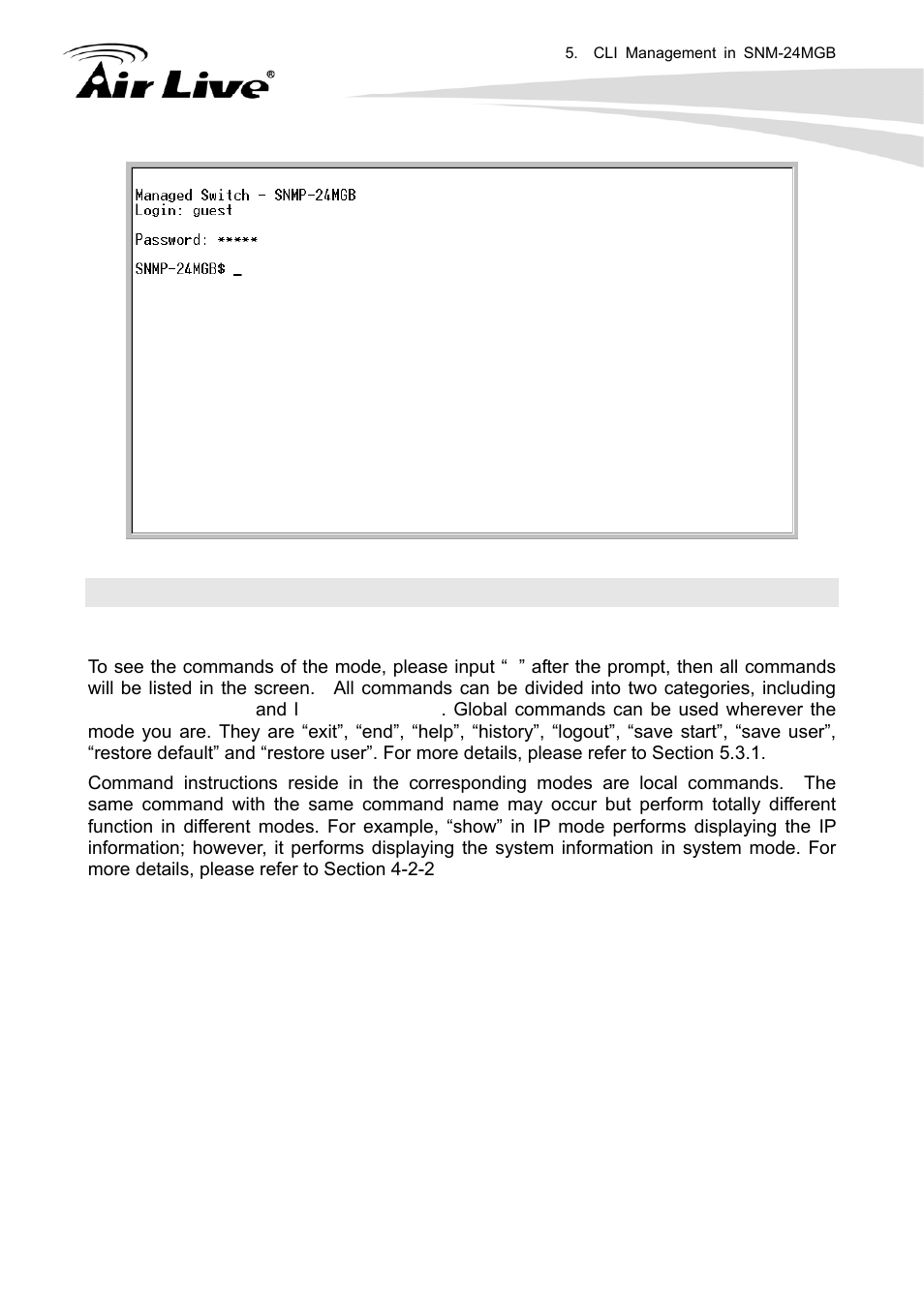 3 command of cli | AirLive SNMP-24MGB User Manual | Page 192 / 325