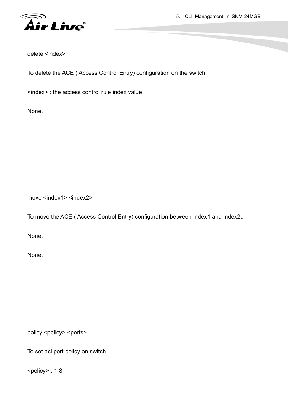 Move, Policy | AirLive SNMP-24MGB User Manual | Page 213 / 325