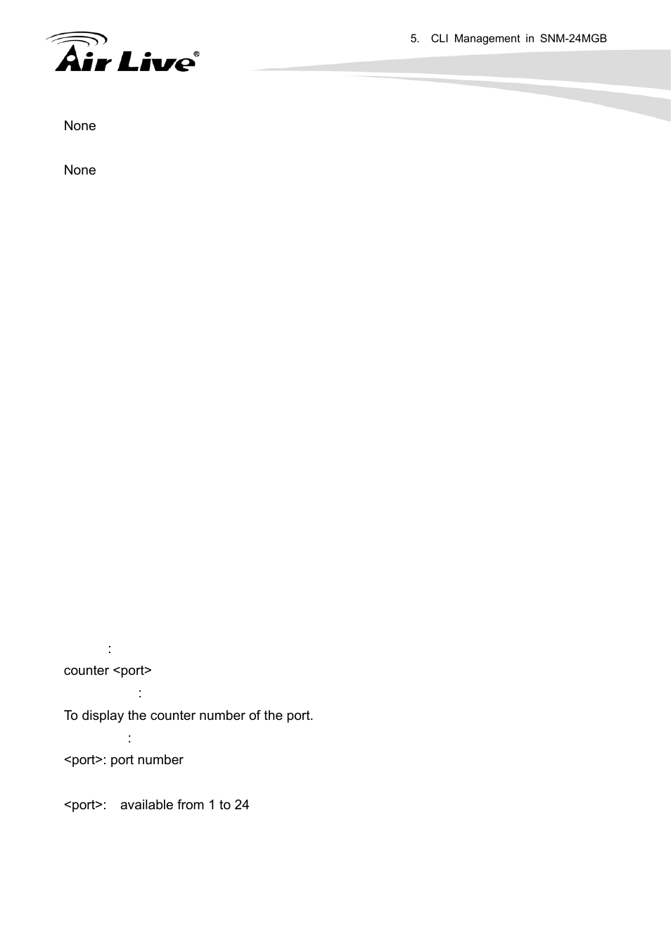 Counter | AirLive SNMP-24MGB User Manual | Page 230 / 325
