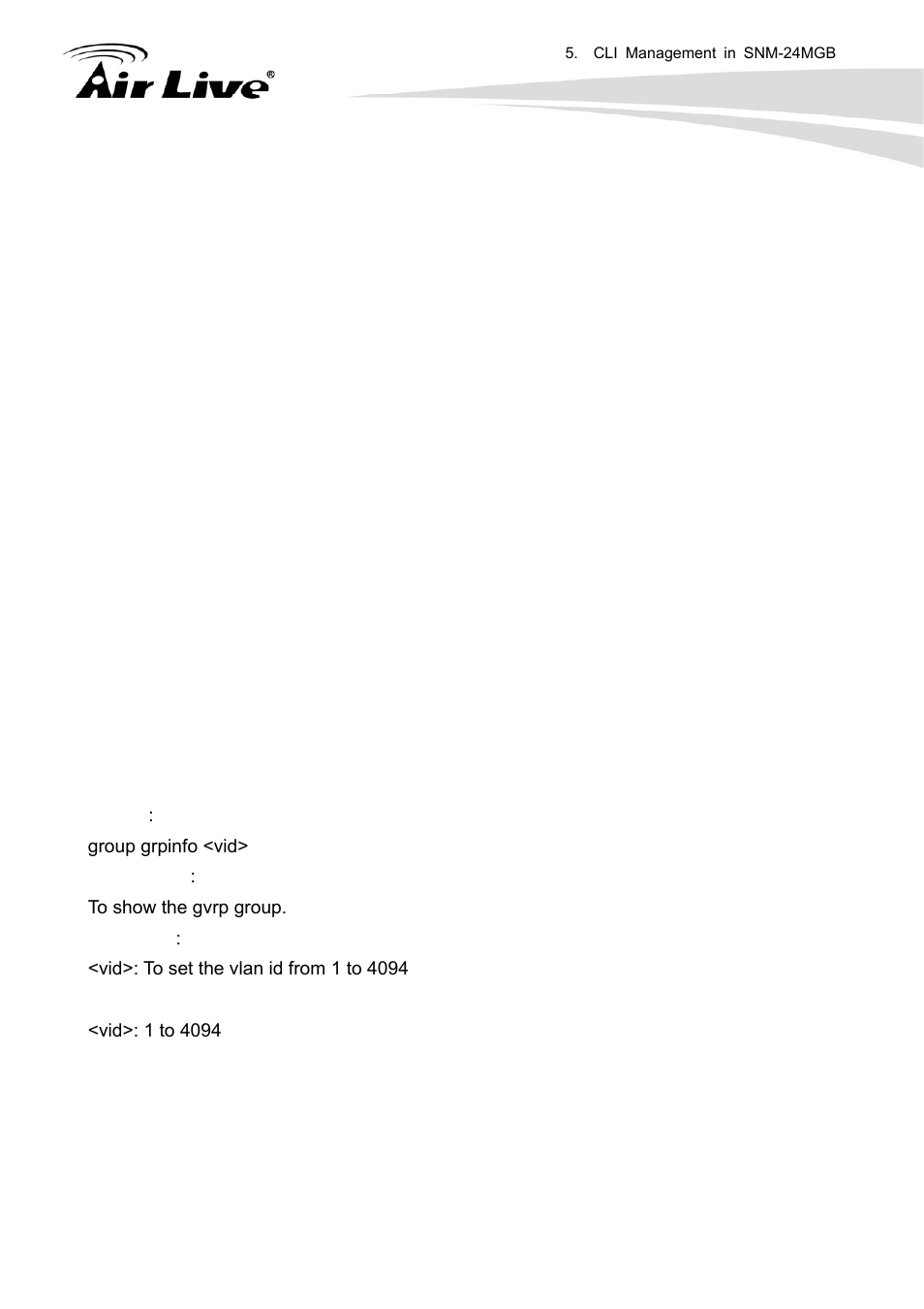 Group grpinfo | AirLive SNMP-24MGB User Manual | Page 231 / 325