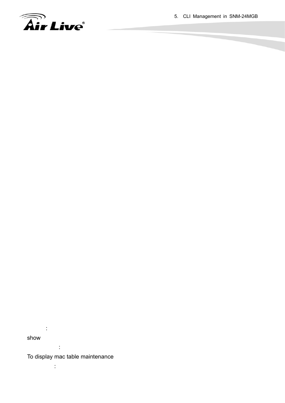 Show | AirLive SNMP-24MGB User Manual | Page 247 / 325