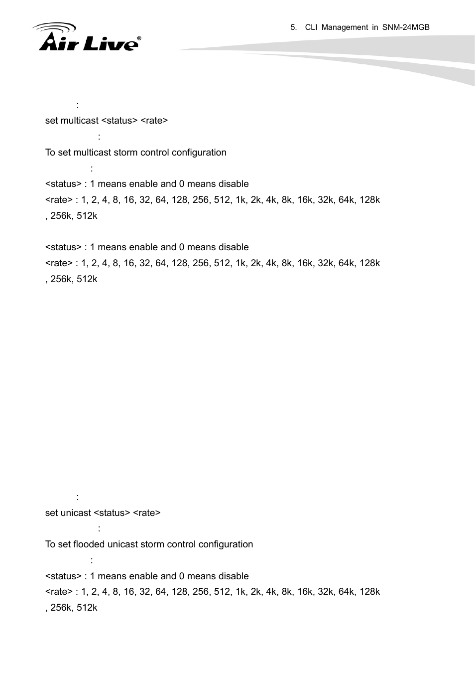 Set unicast | AirLive SNMP-24MGB User Manual | Page 289 / 325