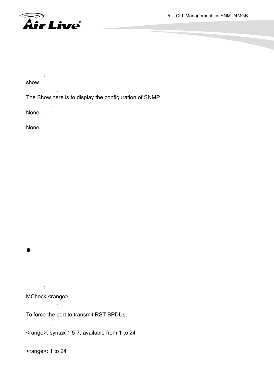 Show, Zstp | AirLive SNMP-24MGB User Manual | Page 293 / 325