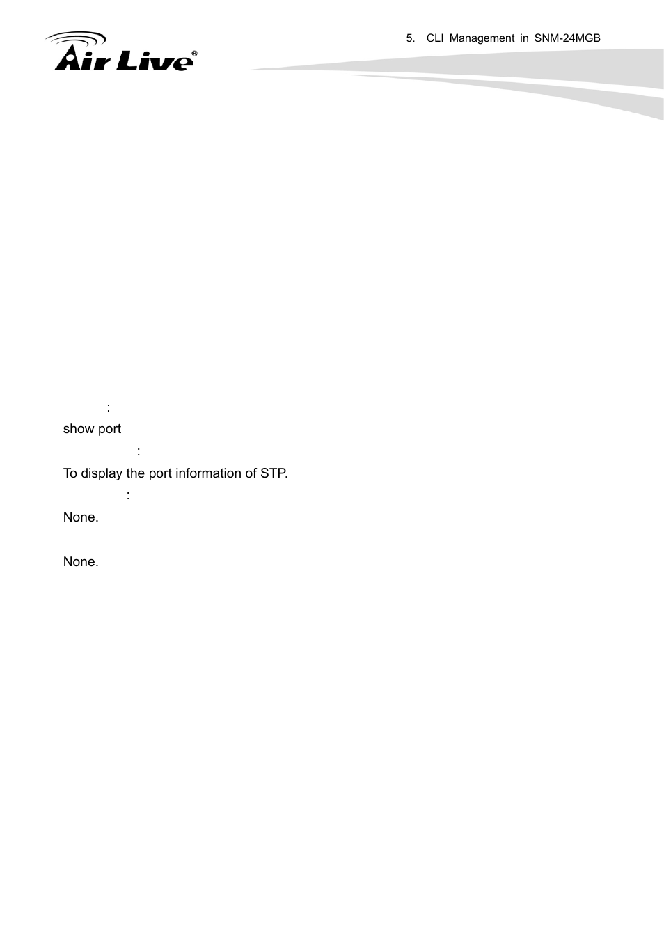 Show port | AirLive SNMP-24MGB User Manual | Page 297 / 325