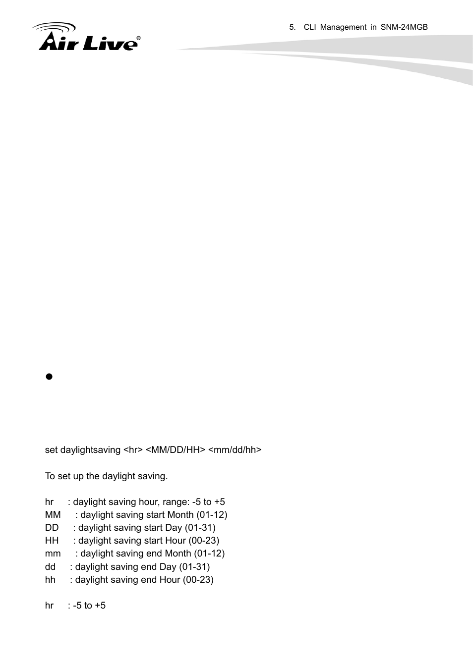 Ztime, Set daylightsaving | AirLive SNMP-24MGB User Manual | Page 302 / 325