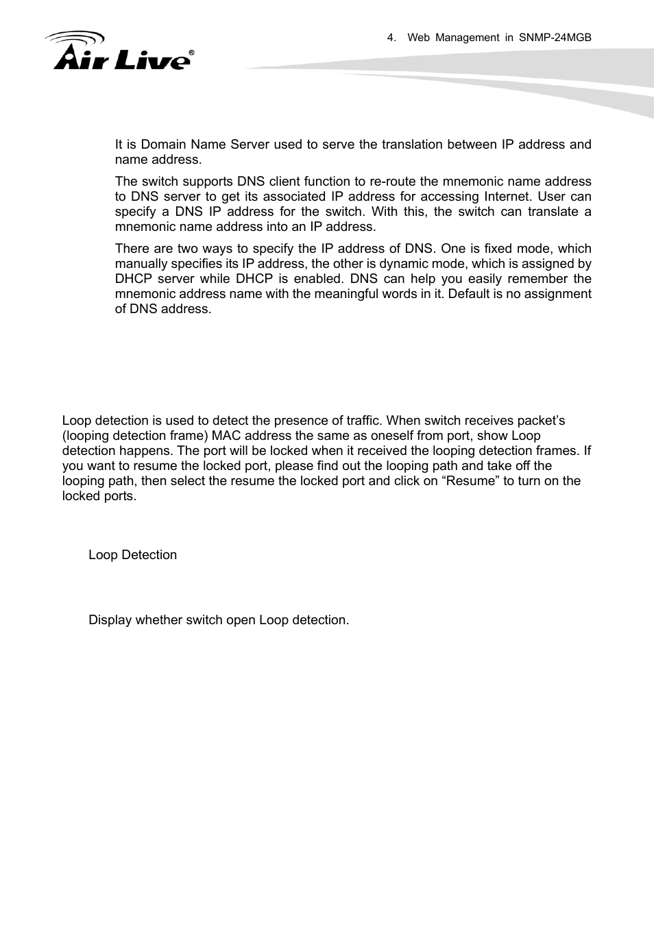 5 loop detection | AirLive SNMP-24MGB User Manual | Page 34 / 325