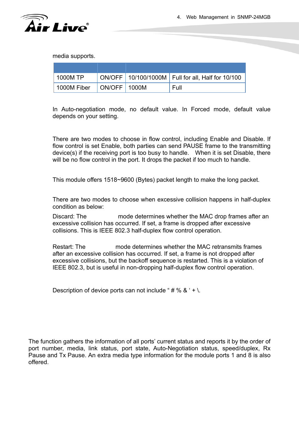 2 port status | AirLive SNMP-24MGB User Manual | Page 43 / 325