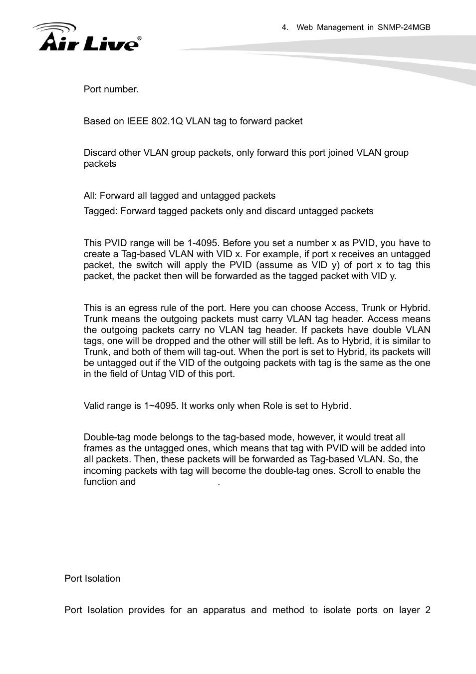 5 port isolation | AirLive SNMP-24MGB User Manual | Page 59 / 325