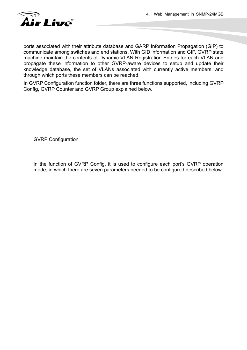 1 gvrp configuration | AirLive SNMP-24MGB User Manual | Page 67 / 325