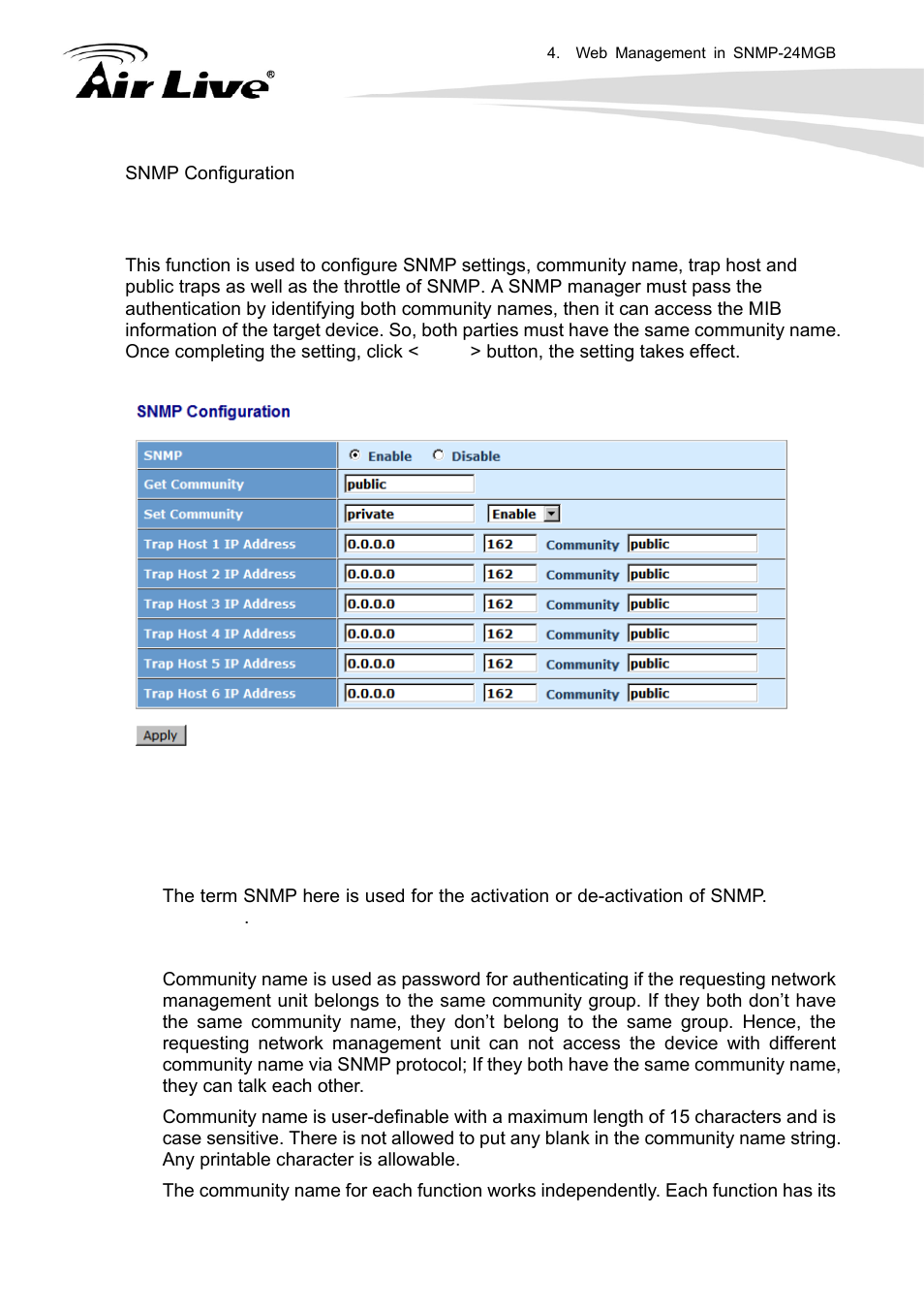 AirLive SNMP-24MGB User Manual | Page 92 / 325