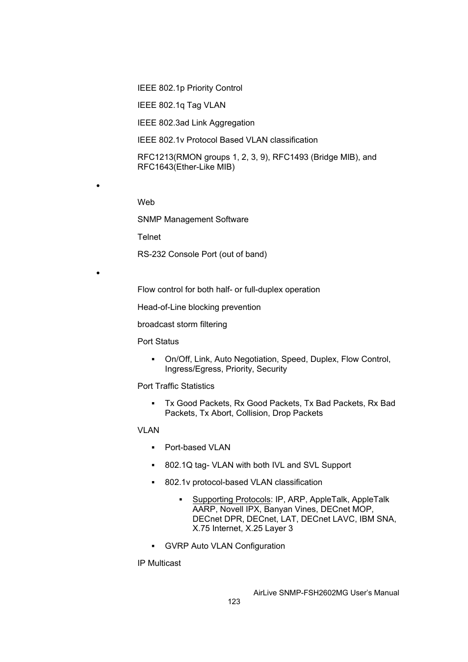 AirLive SNMP-FSH2602MG User Manual | Page 135 / 137