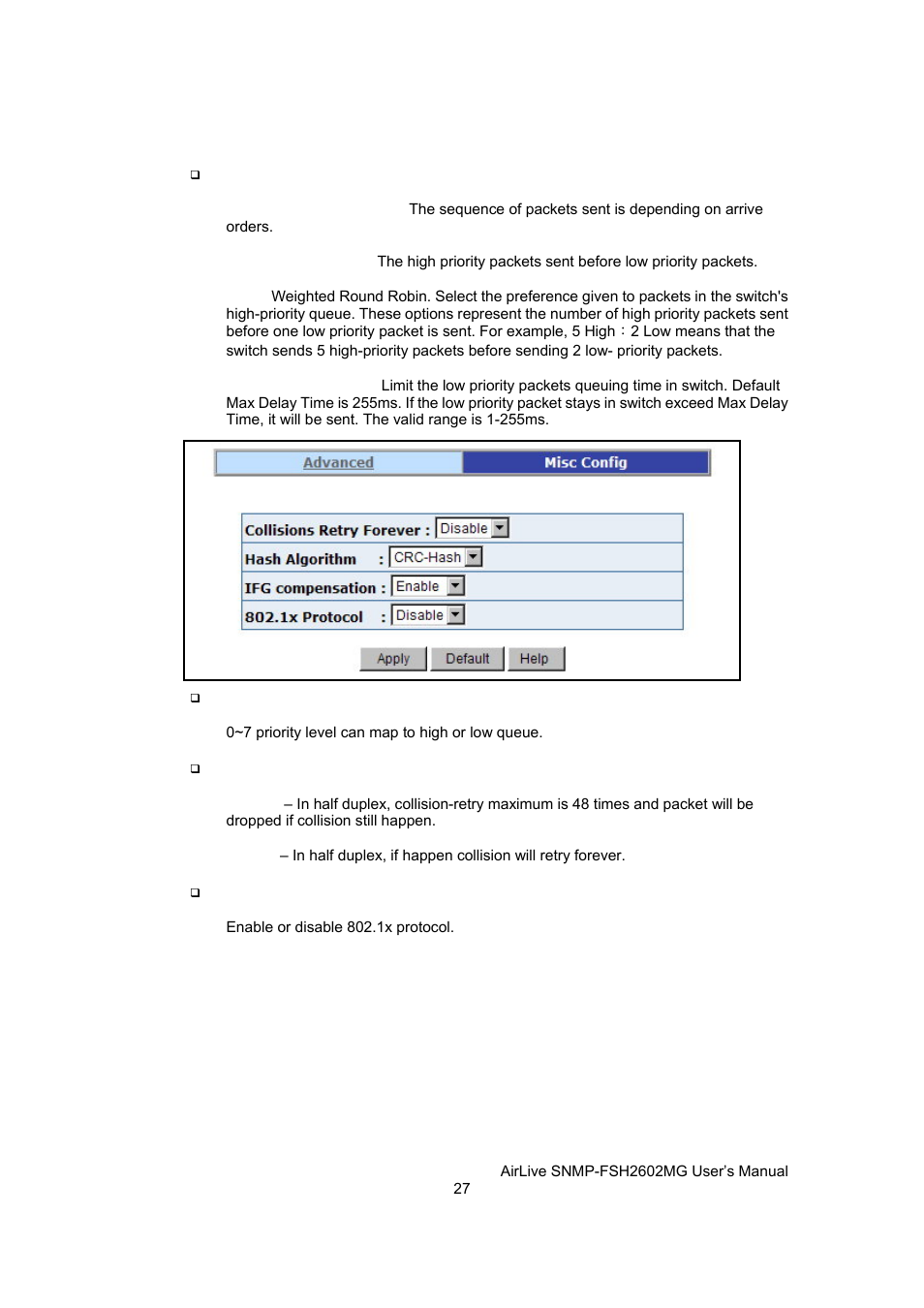 AirLive SNMP-FSH2602MG User Manual | Page 39 / 137