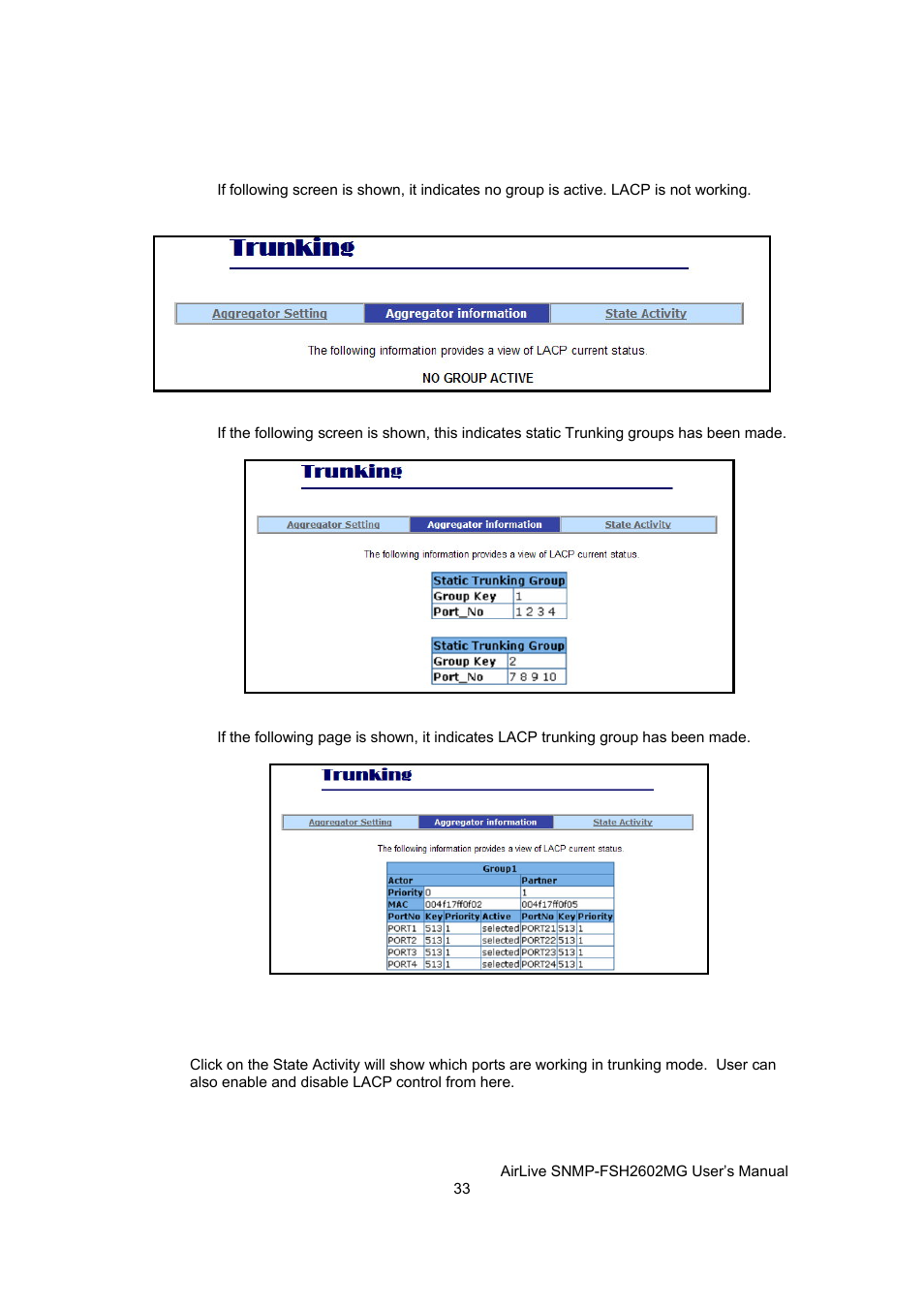 State activity | AirLive SNMP-FSH2602MG User Manual | Page 45 / 137