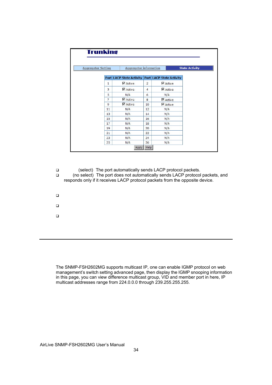 Filter database, Igmp snooping | AirLive SNMP-FSH2602MG User Manual | Page 46 / 137