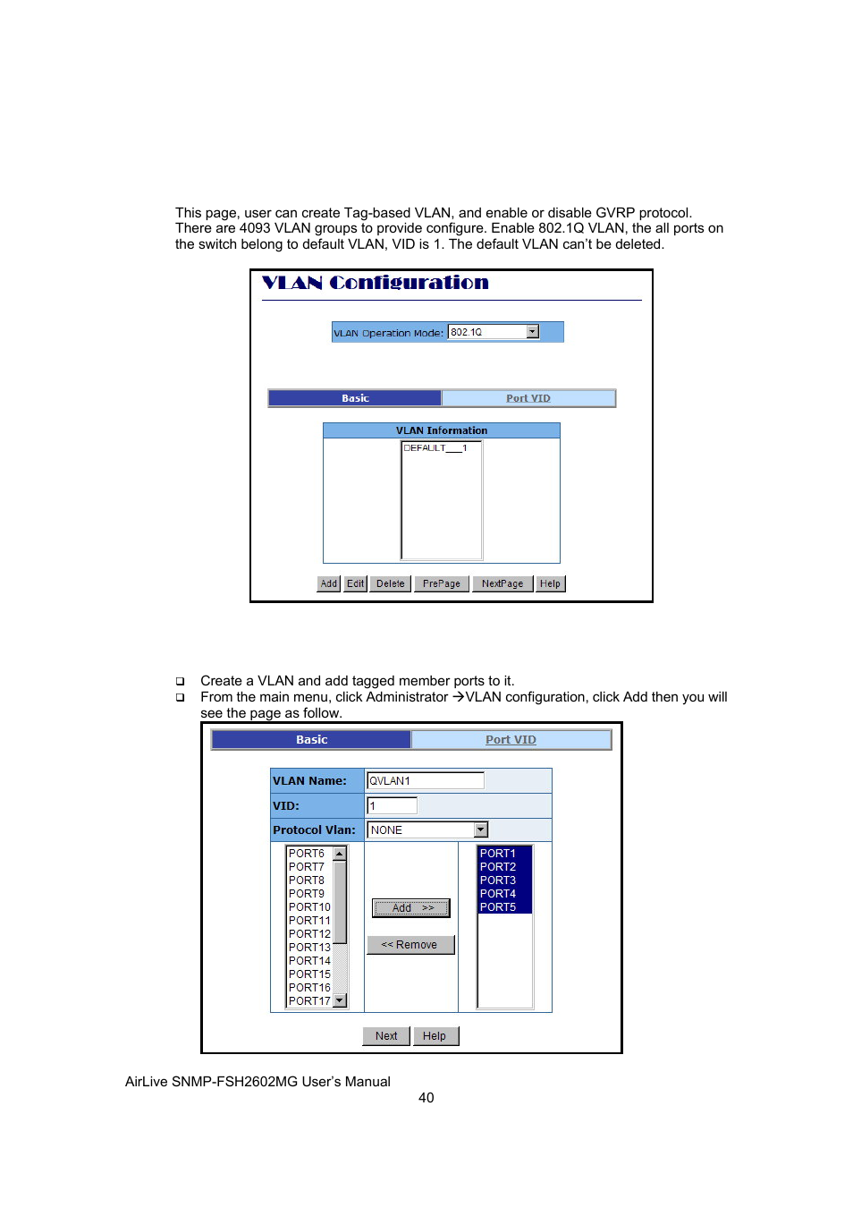 Basic | AirLive SNMP-FSH2602MG User Manual | Page 52 / 137