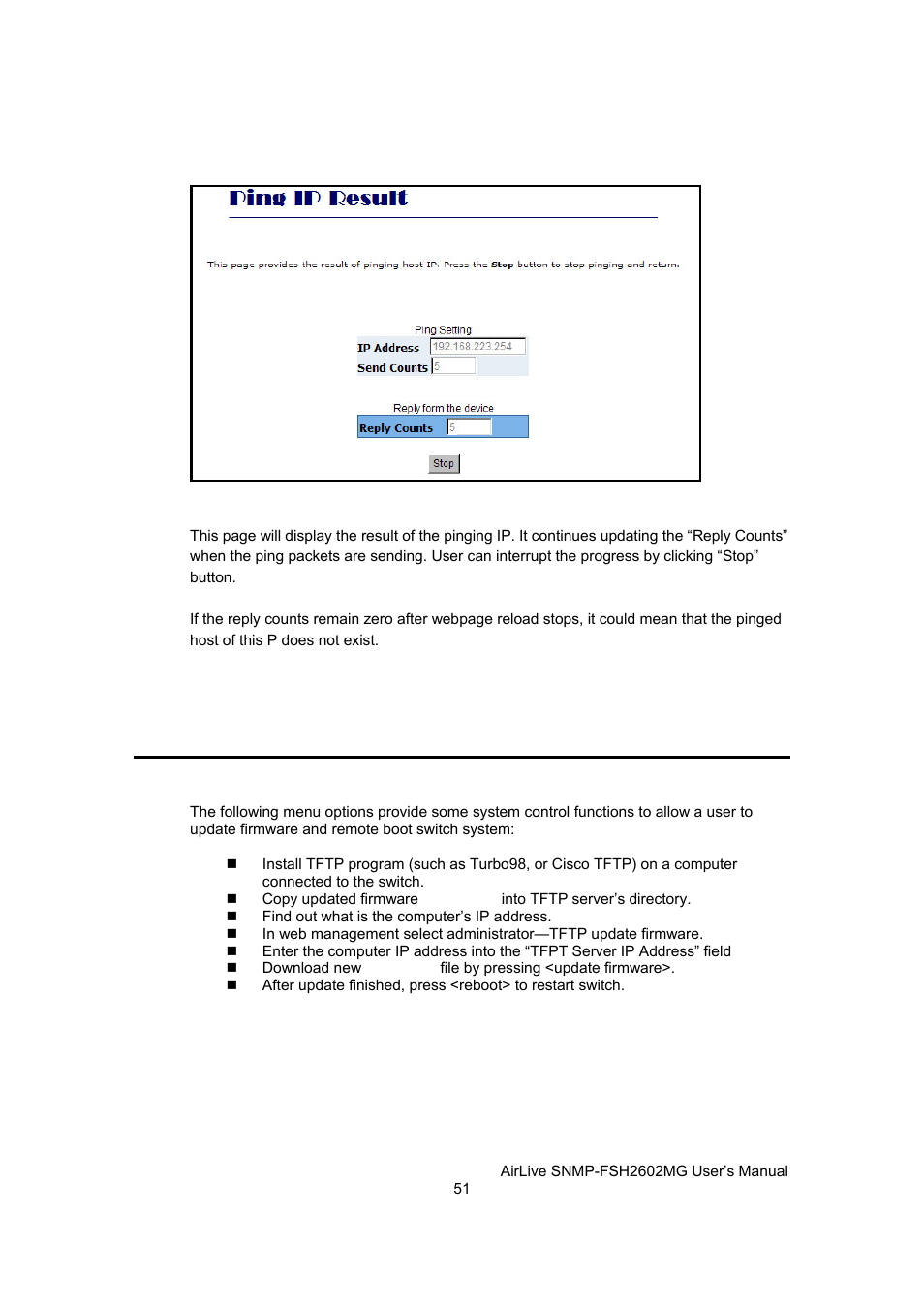 Tftp update firmware | AirLive SNMP-FSH2602MG User Manual | Page 63 / 137