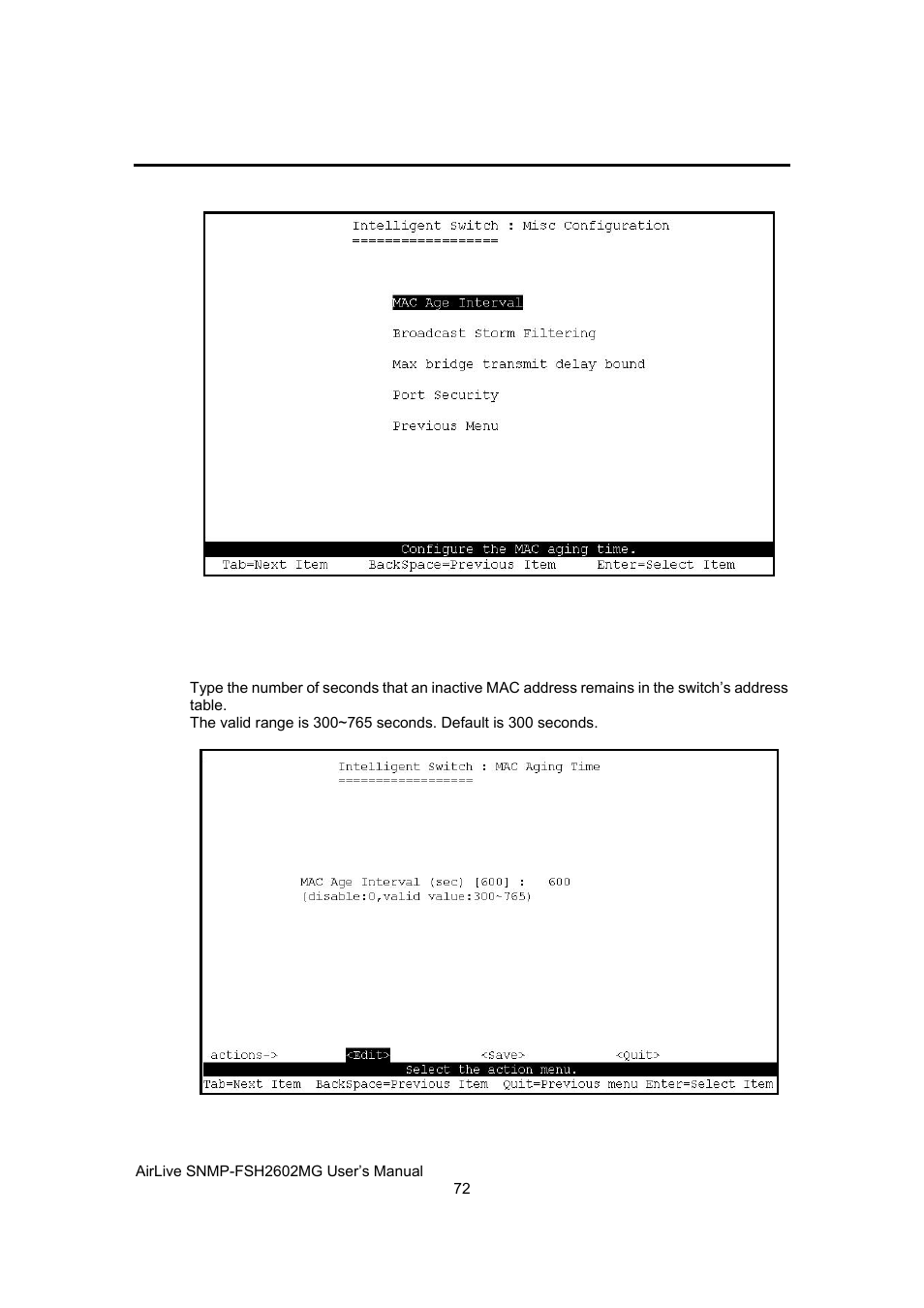 Misc configuration | AirLive SNMP-FSH2602MG User Manual | Page 84 / 137