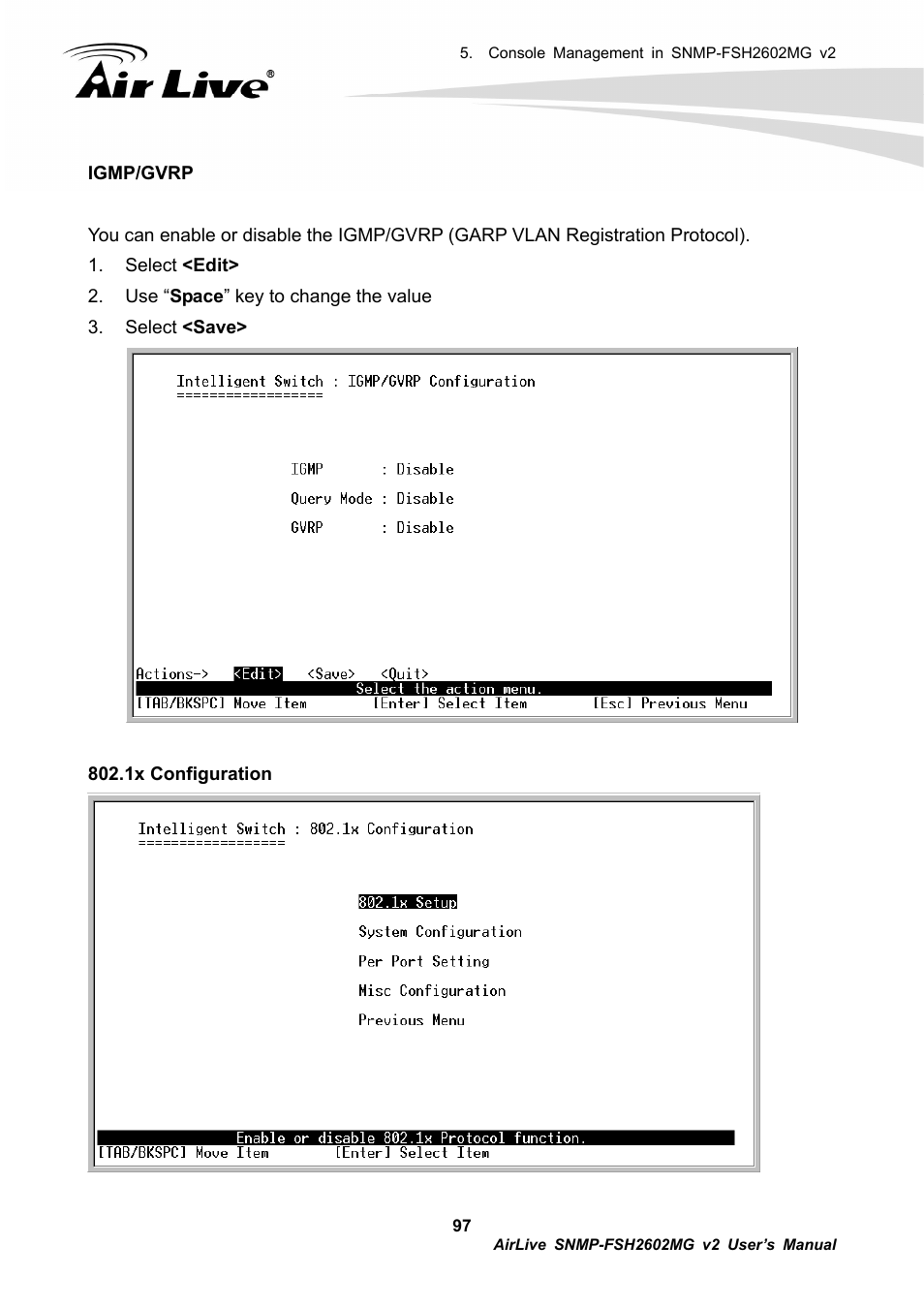 AirLive SNMP-FSH2602MG v2 User Manual | Page 102 / 139