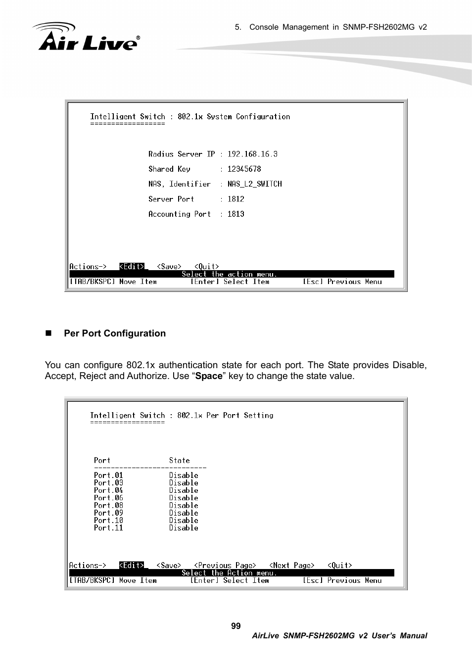 AirLive SNMP-FSH2602MG v2 User Manual | Page 104 / 139
