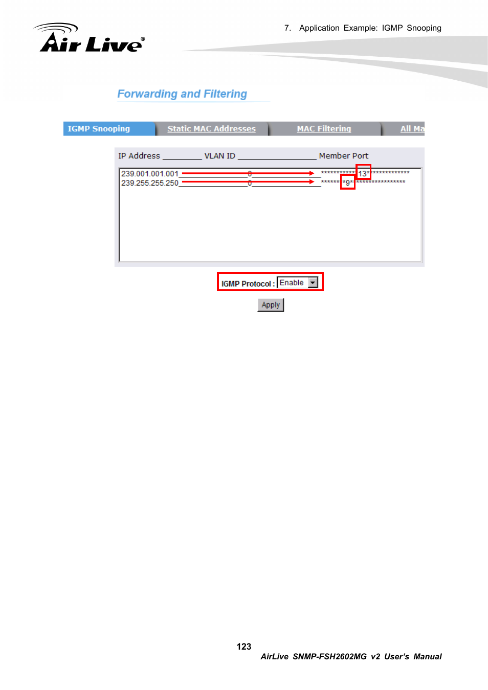 AirLive SNMP-FSH2602MG v2 User Manual | Page 128 / 139