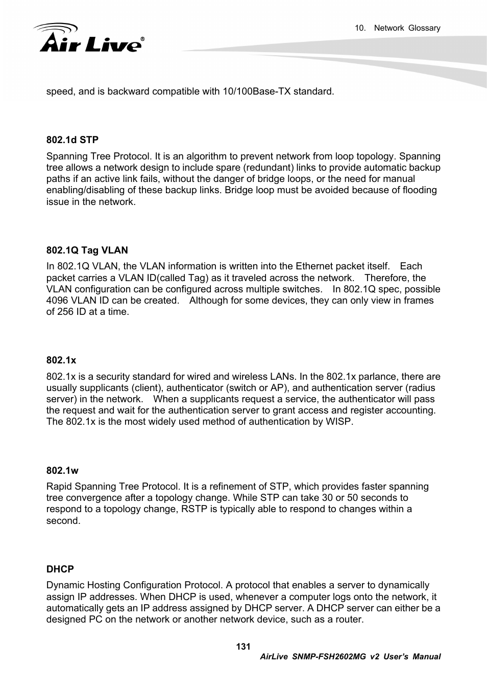 AirLive SNMP-FSH2602MG v2 User Manual | Page 136 / 139