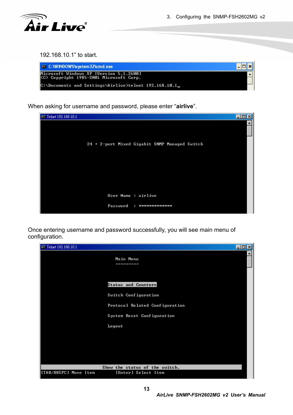 AirLive SNMP-FSH2602MG v2 User Manual | Page 18 / 139