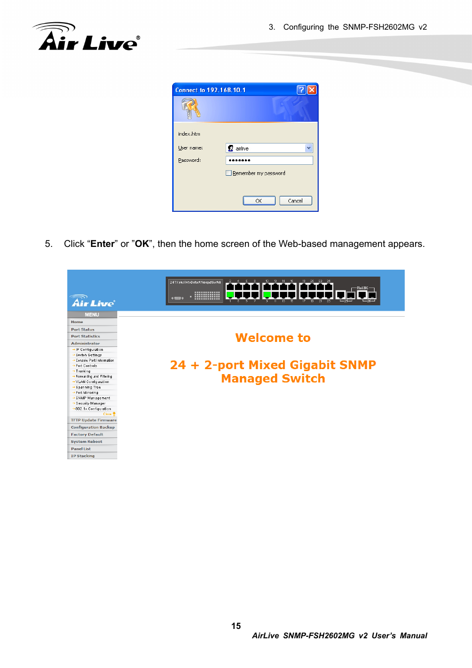 AirLive SNMP-FSH2602MG v2 User Manual | Page 20 / 139