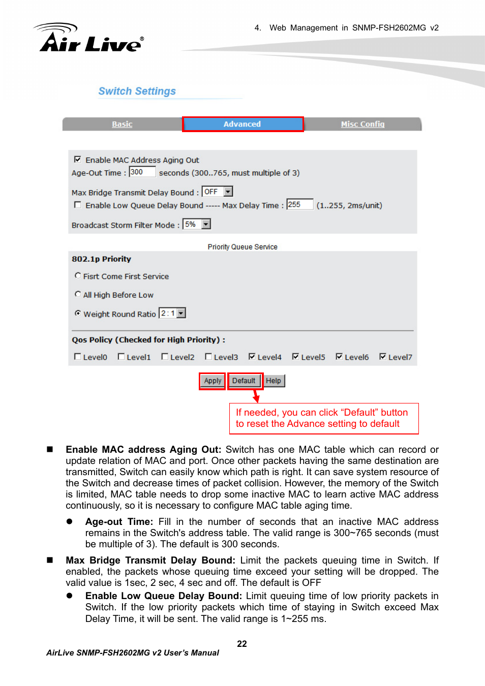 AirLive SNMP-FSH2602MG v2 User Manual | Page 27 / 139
