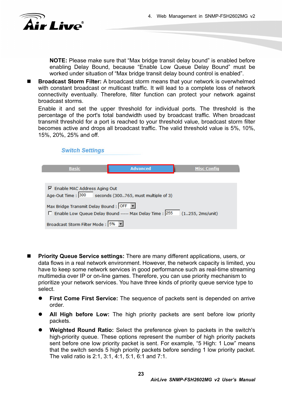AirLive SNMP-FSH2602MG v2 User Manual | Page 28 / 139