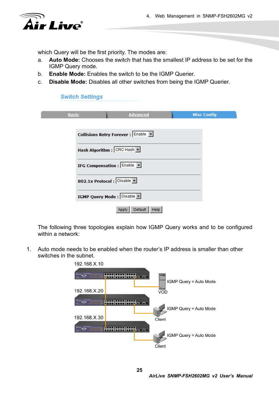 AirLive SNMP-FSH2602MG v2 User Manual | Page 30 / 139