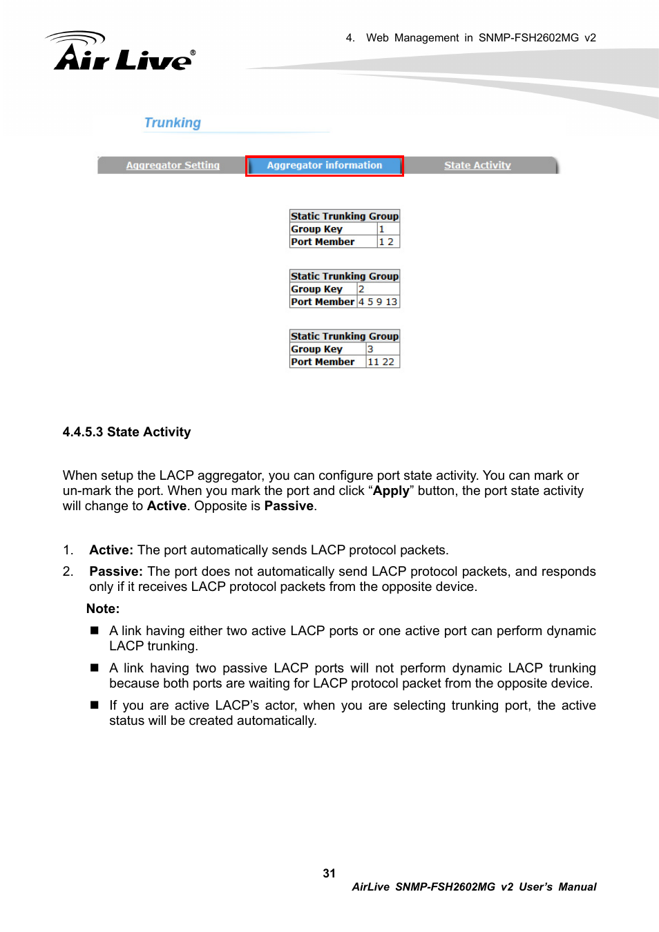 AirLive SNMP-FSH2602MG v2 User Manual | Page 36 / 139