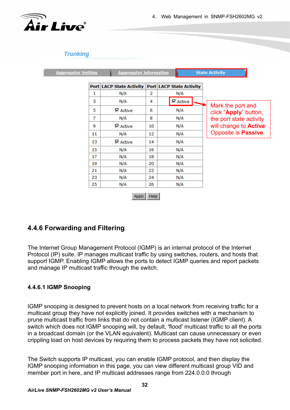 6 forwarding and filtering | AirLive SNMP-FSH2602MG v2 User Manual | Page 37 / 139
