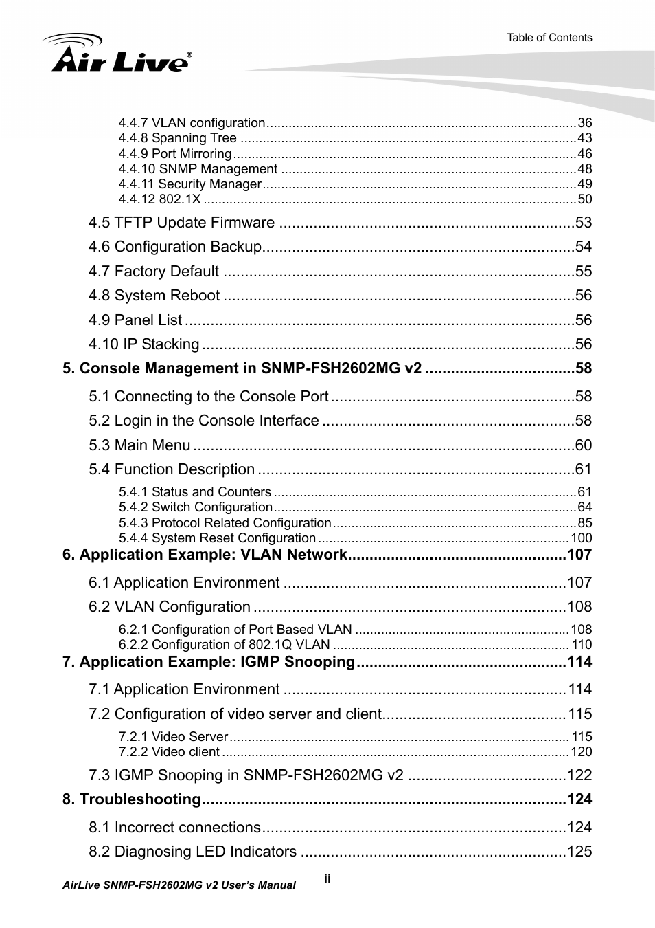 AirLive SNMP-FSH2602MG v2 User Manual | Page 4 / 139