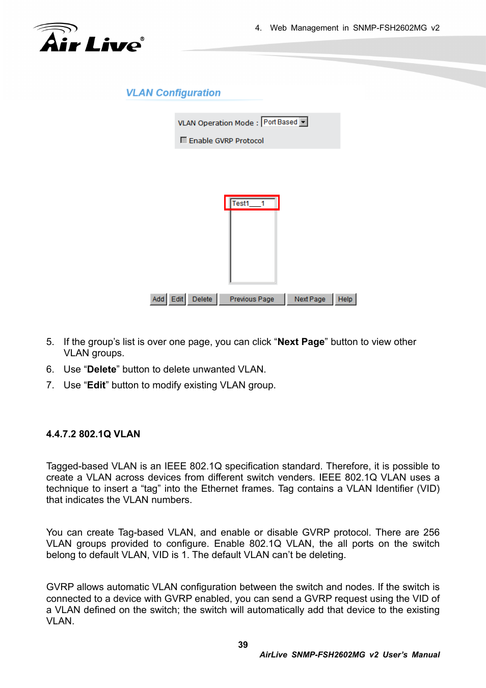 AirLive SNMP-FSH2602MG v2 User Manual | Page 44 / 139