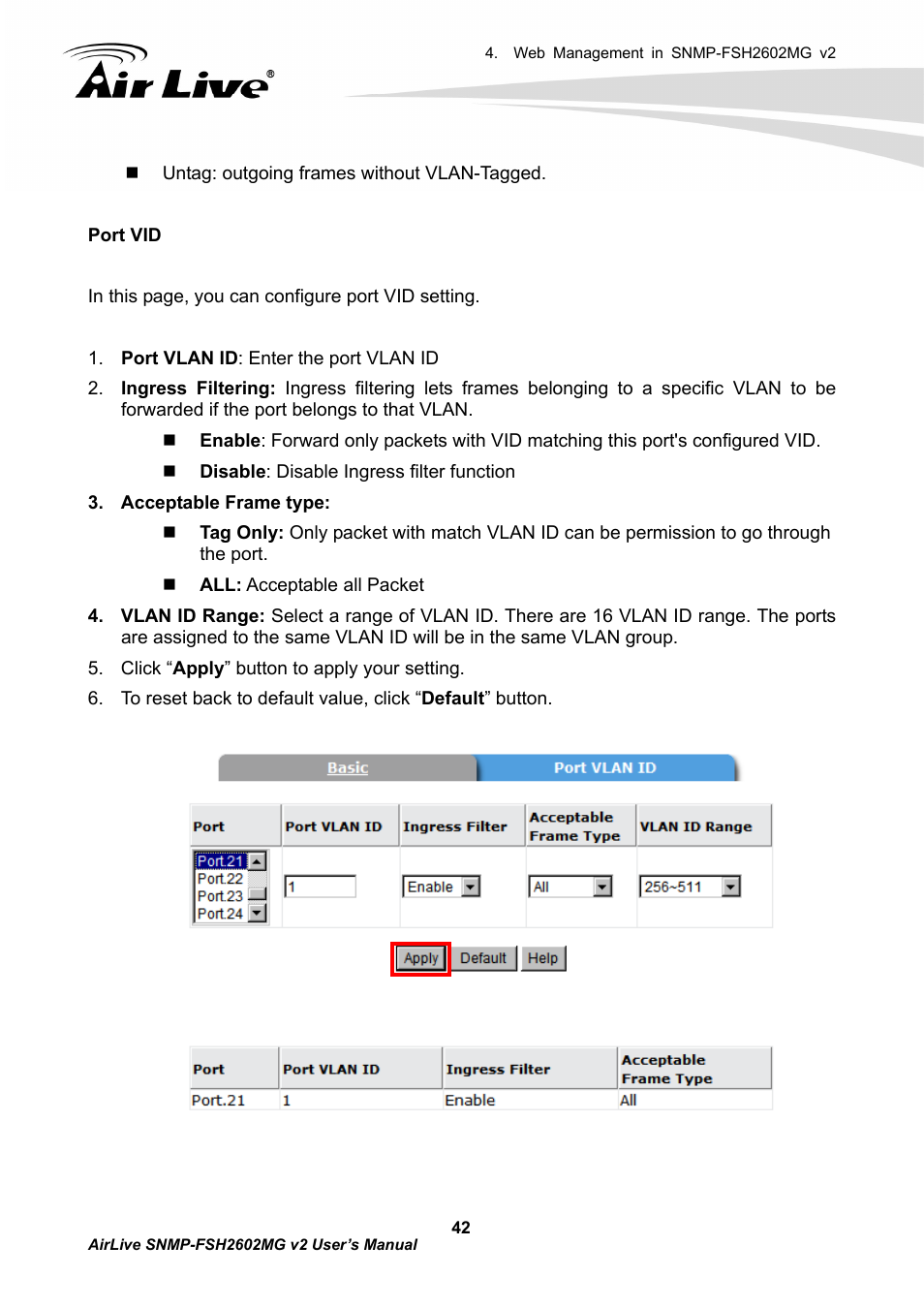 AirLive SNMP-FSH2602MG v2 User Manual | Page 47 / 139